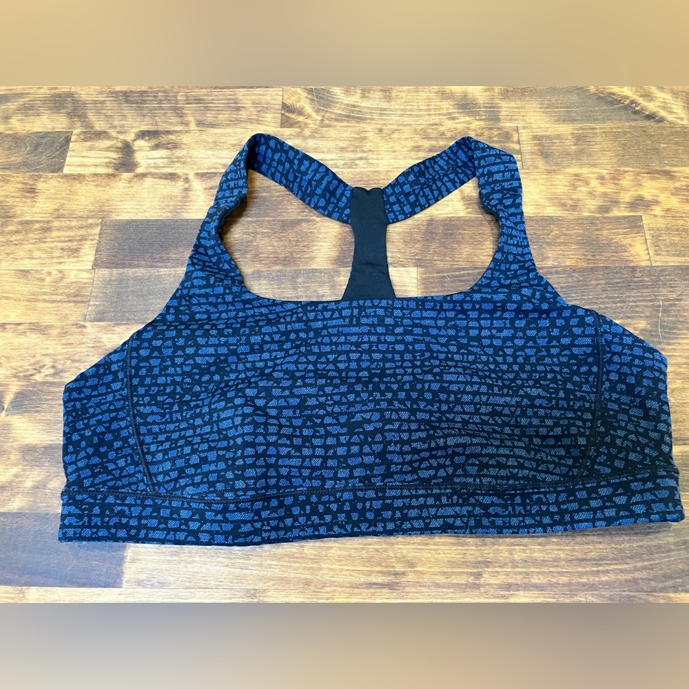 Lululemon Athletica Black and Blue Sports Bra